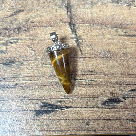 Pendentif Dent en Oeil de tigre