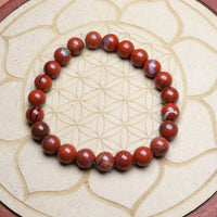 Bracelet en Jaspe Rouge - Stabilité et Protection 8mm