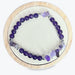 Bracelet En Améthyste Composé De Perles Rondes Et Baroques + Décorations couleur Argent