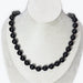 Collier Obsidienne | 12mm Fermoir Acier Inoxydable