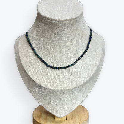 Collier Azurite Malachite Facetté