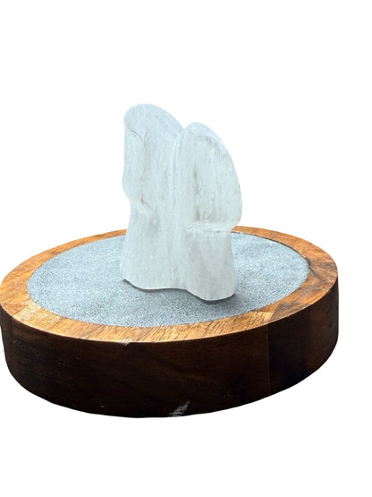 Petit ange en sélénite naturel, 4x4cm, environ 50 g