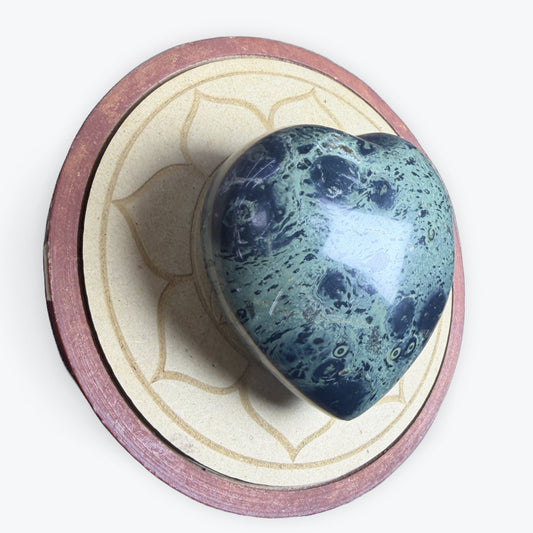 Coeur XL en Jaspe Kambaba de Madagascar | 470gr - 8,5x8,5 cm