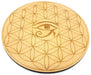 Plaque Bois Oeil d'Horus Fleur de Vie