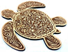 Plaque Bois Tortue 13cm
