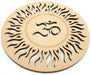 Plaque Bois OM Soleil gravée 15cm