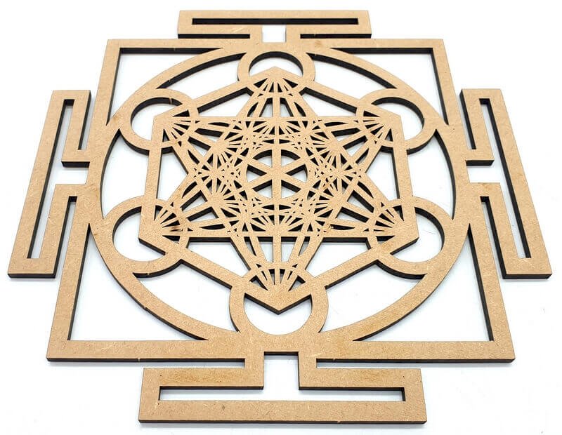 Plaque Bois Métatron Yantra