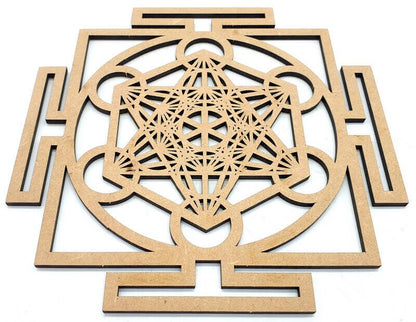 Plaque Bois Métatron Yantra
