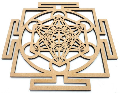 Plaque Bois Métatron Yantra