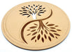 Plaque Bois Arbre de vie Ying Yang