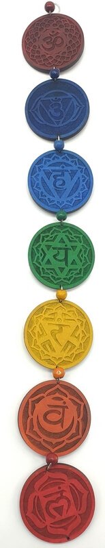 Mobile Bois 7 Chakras couleur 44cm