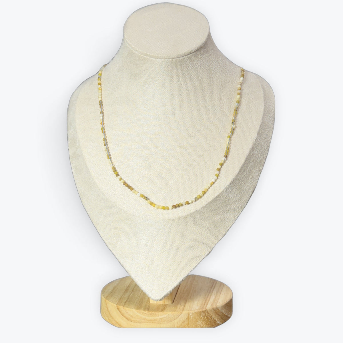 Collier Opale jaune facetté