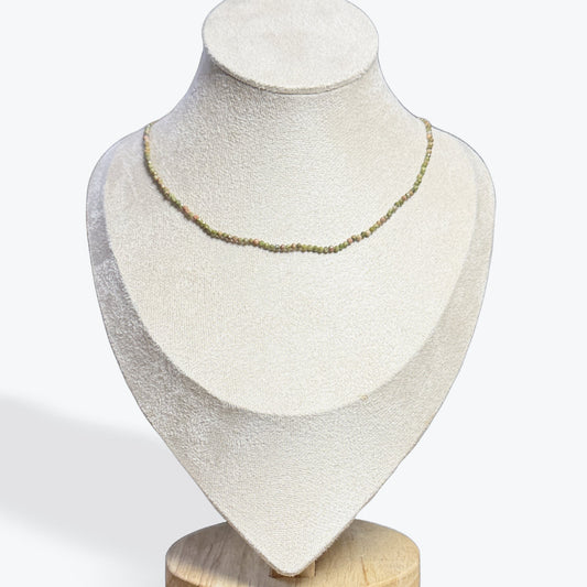 Collier Unakite Facetté - 3