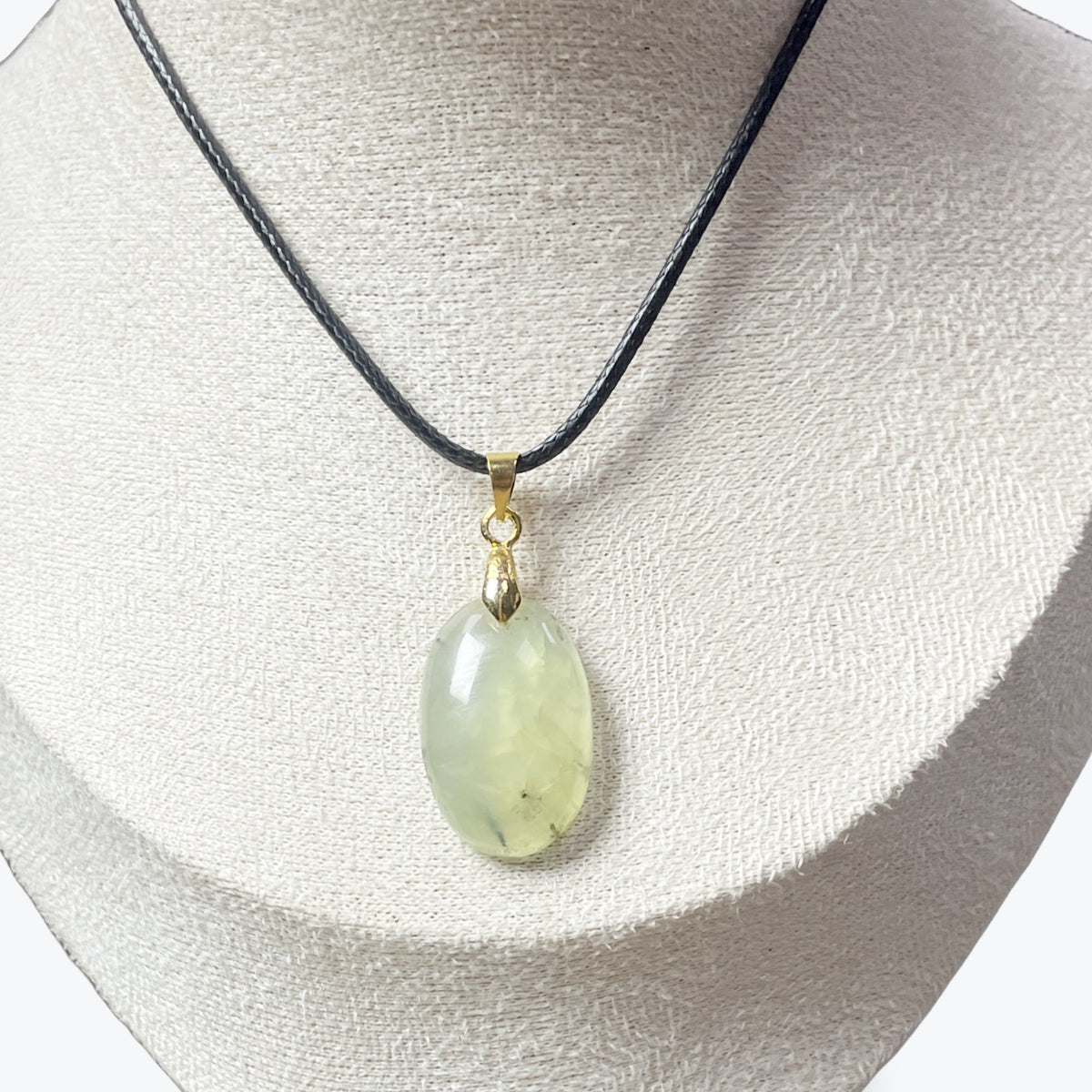 Pendentif Prehnite Ovale