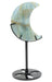 Lune Calcite Bleue sur socle 16cm