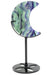 Lune Fluorite Multicolore sur socle 16cm