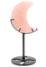 Lune Quartz Rose sur socle 16cm