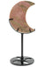 Lune Rhodonite sur socle 16cm