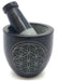 Mortier Pierre Saponite Noir Fleur de Vie 8cm