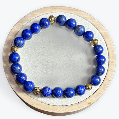 Bracelet Lapis-Lazuli 8mm avec apprêts