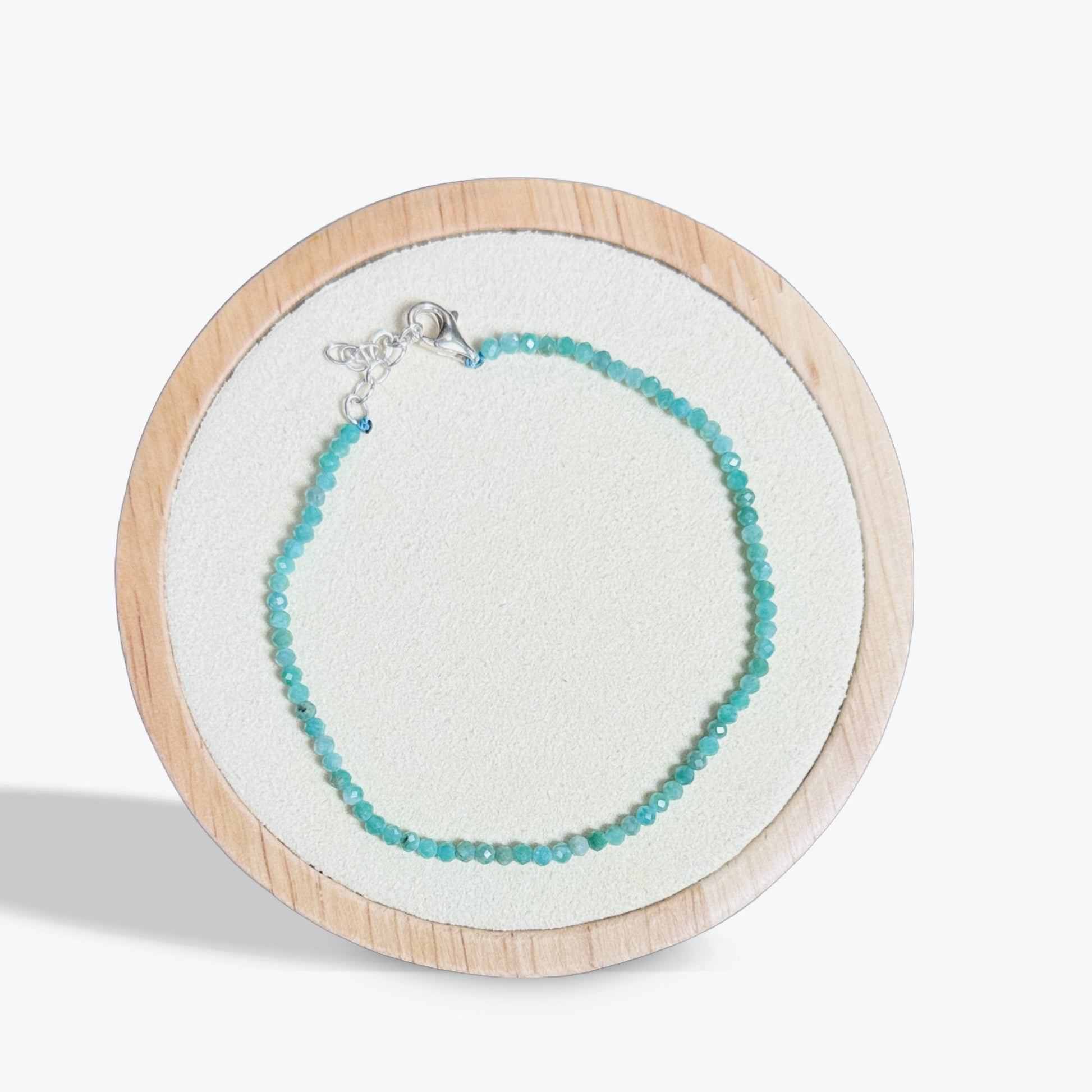 Bracelet Amazonite Facetté - 2mm