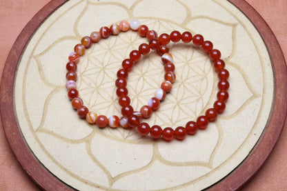 Bracelet Cornaline 6 mm