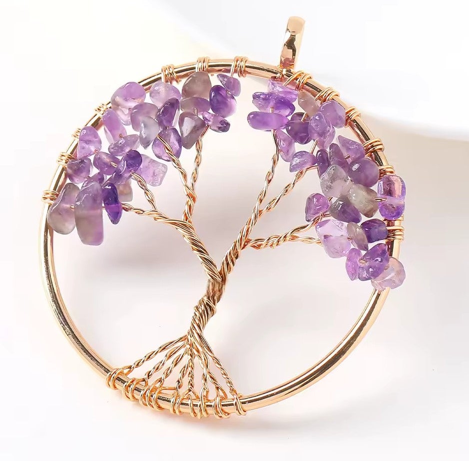 Arbre de vie en Rond tressé - 5cm - Améthyste