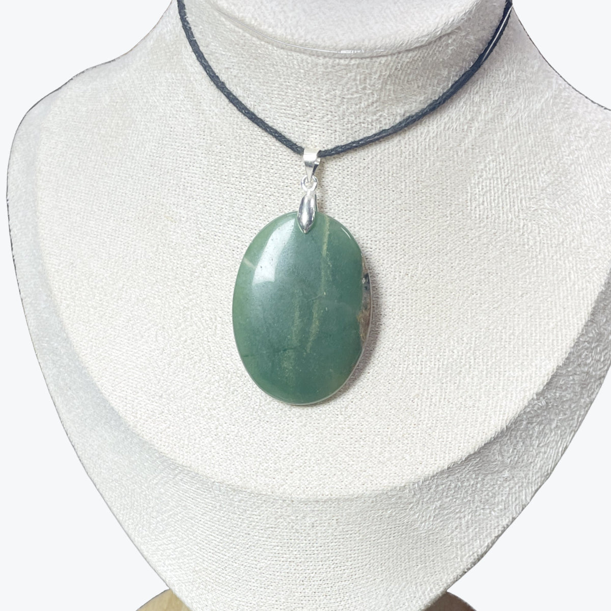 Pendentif Aventurine Verte Ovale – photo 2