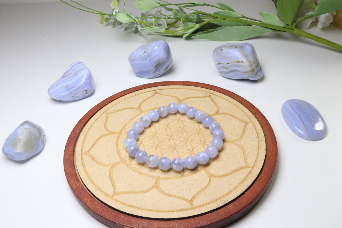 Bracelet Calcédoine bleu – photo 5
