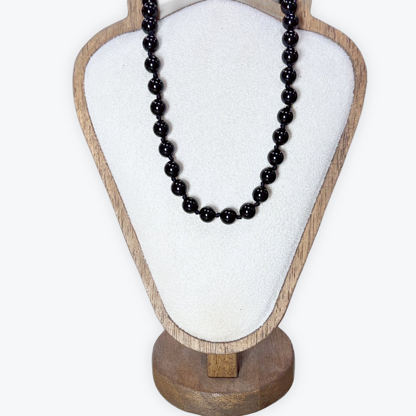 Collier Obsidienne | 8mm Fermoir Acier Inoxydable
