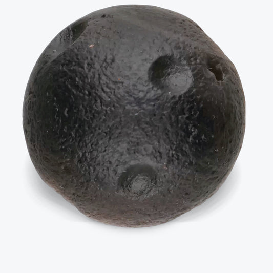 Mini lune en obsidienne argentée percée