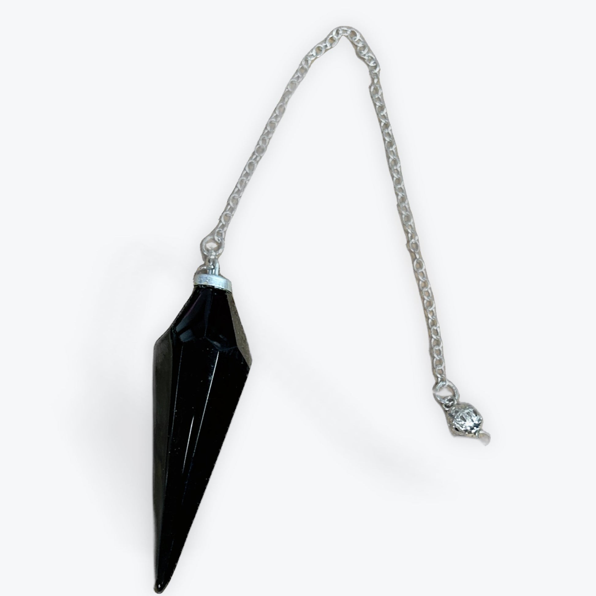 Pendule XL facetté | Obsidienne Noir | 21gr - 7x2cm