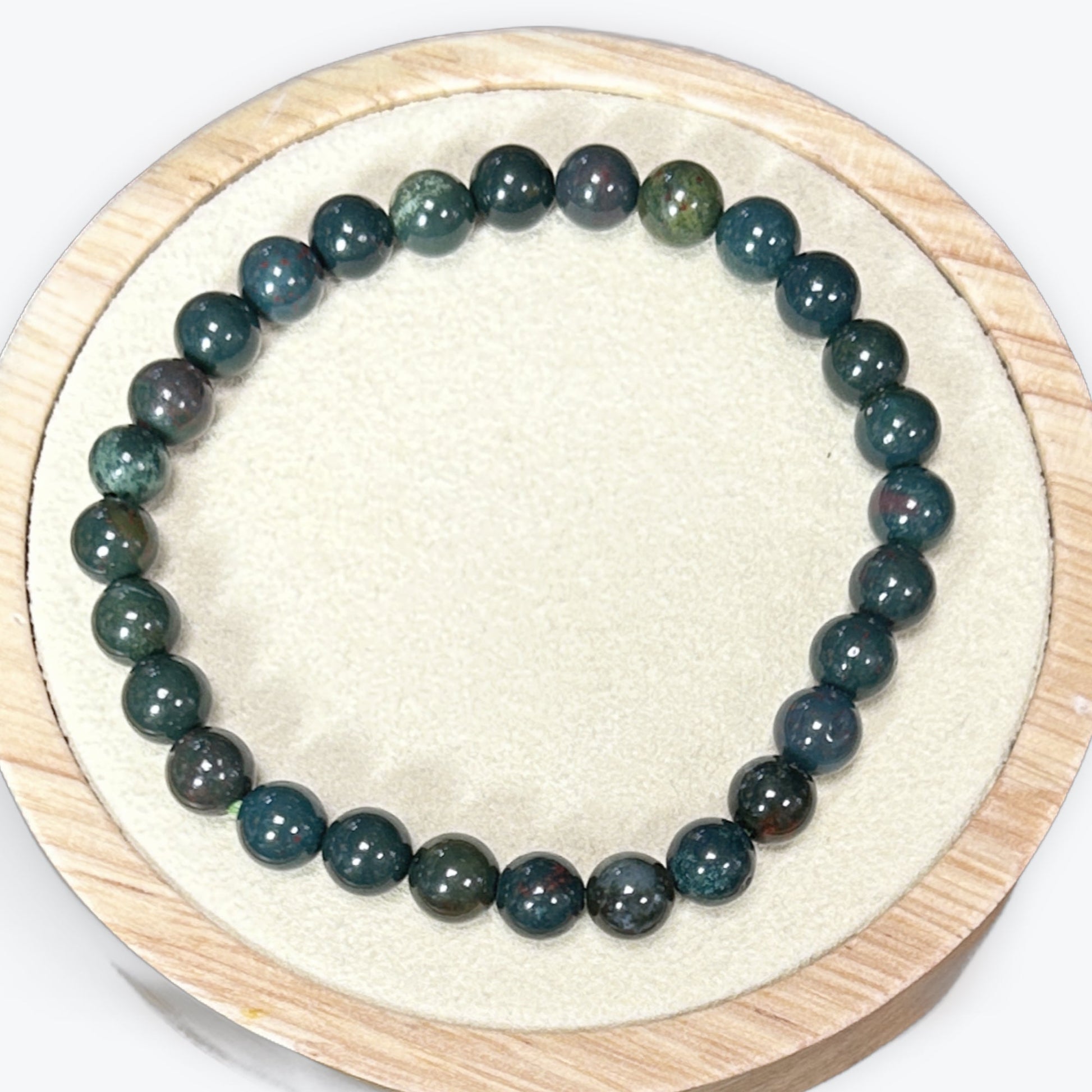 Bracelet Jaspe Sanguin ( Héliotrope) - 2