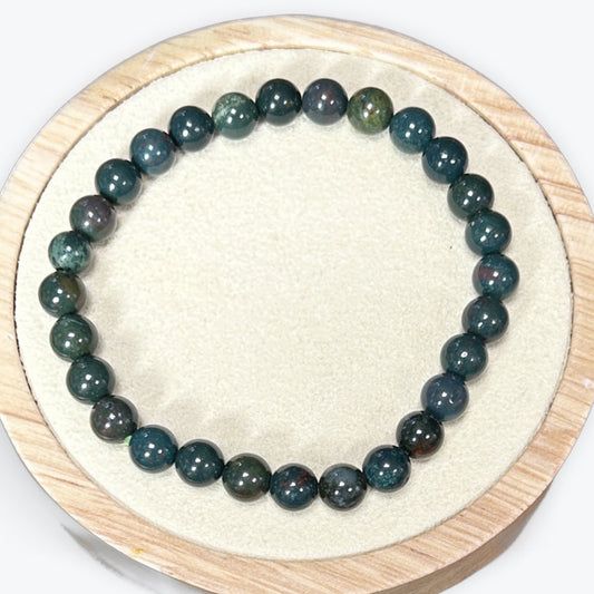 Bracelet Jaspe Sanguin ( Héliotrope) - 2