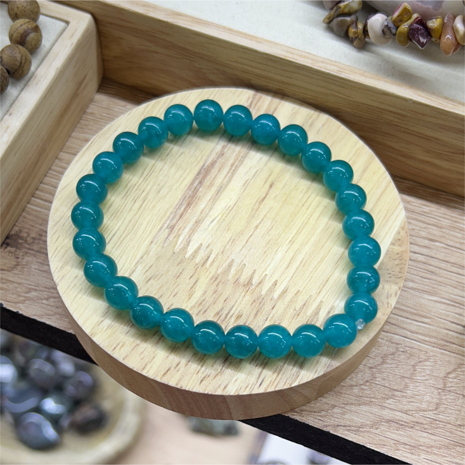 Bracelet Amazonite ice traité