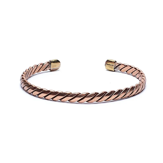 Bracelet torsadé couleur bronze