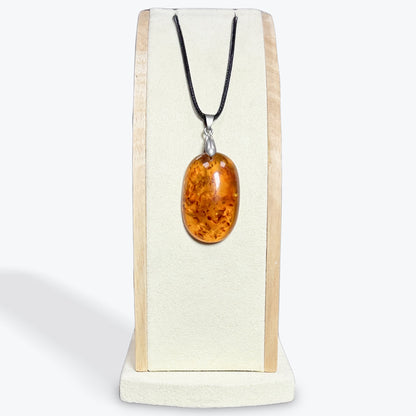 Pendentif Ambre Cabochon — 4 Modèles
