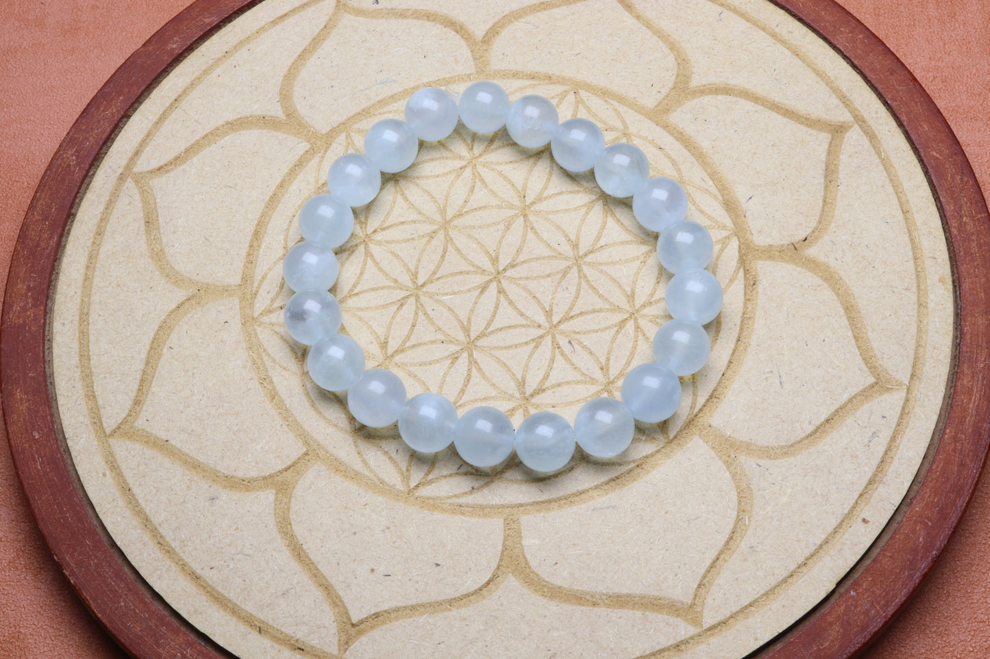 Bracelet Aigue marine 8 mm