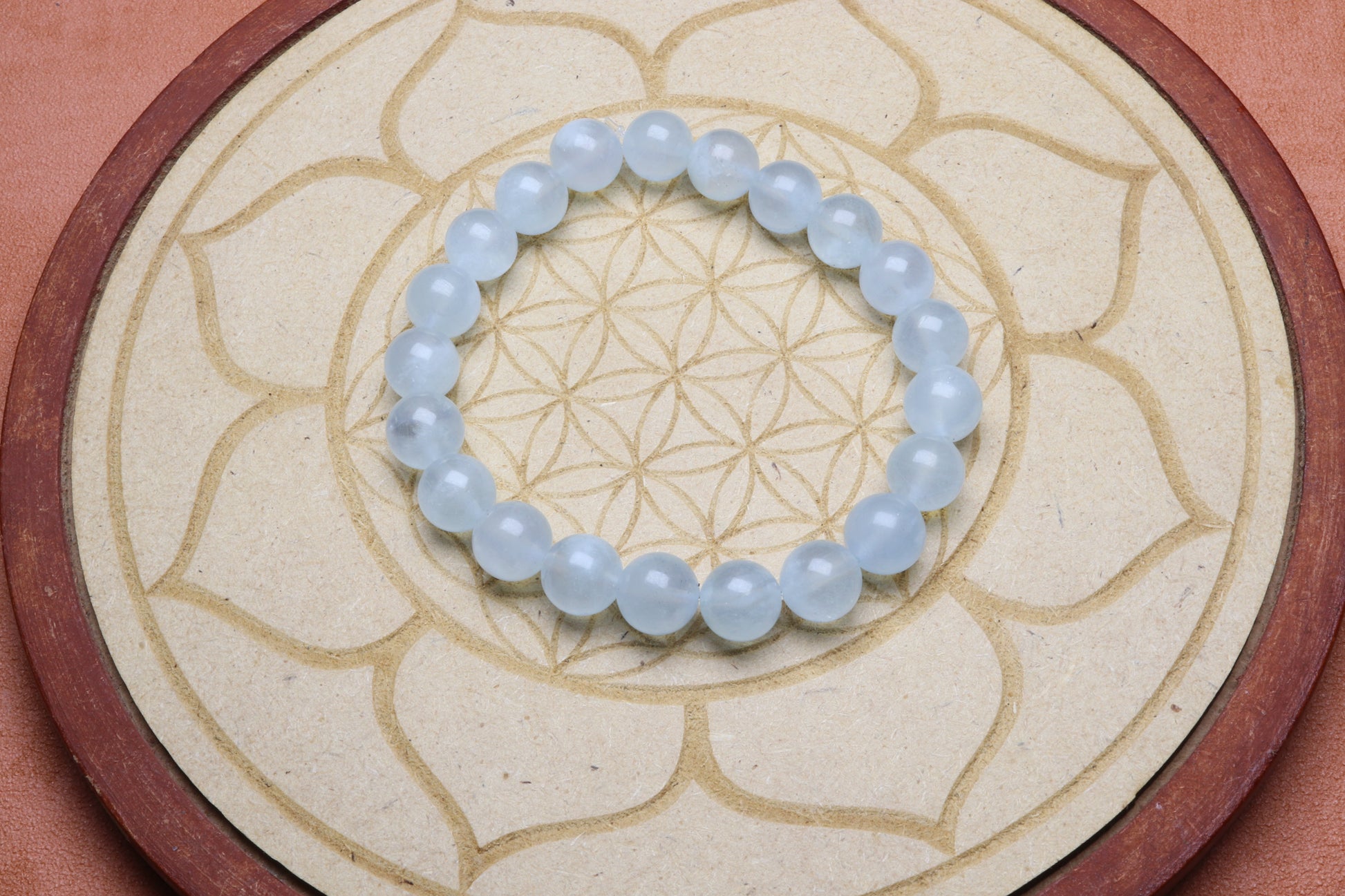 Bracelet Aigue marine 8 mm