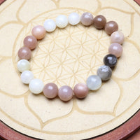 Bracelet en Pierre de Lune - Fertilité et Créativité 10mm