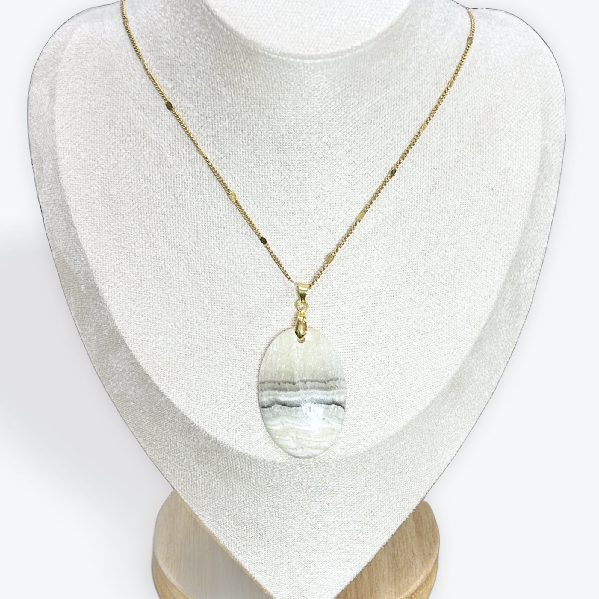 Pendentif Calcite jaune Cabochon