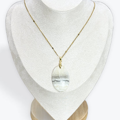 Pendentif Calcite jaune Cabochon