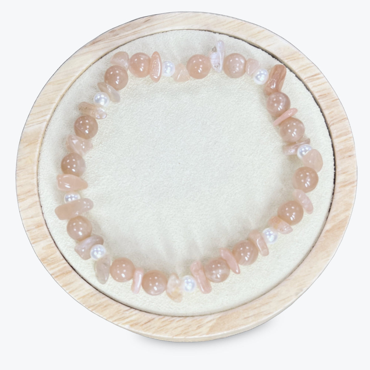 Bracelet En Pierre De Lune Et Perles