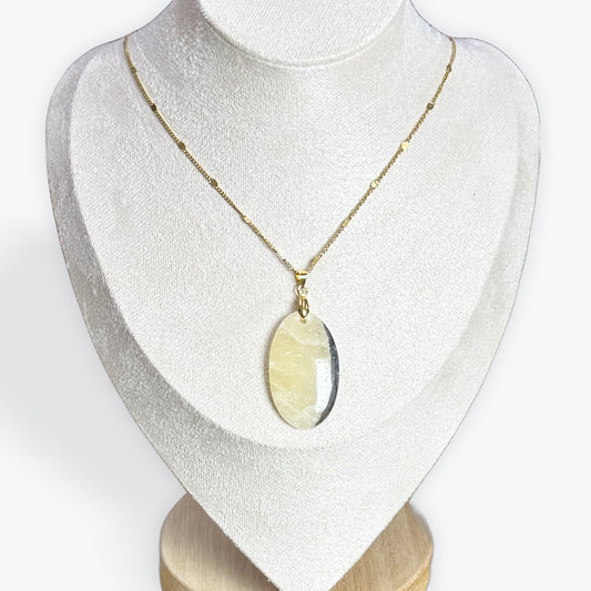 Pendentif Calcite jaune Cabochon