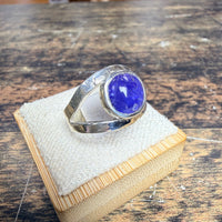 Bague Tanzanite ronde vue alternative