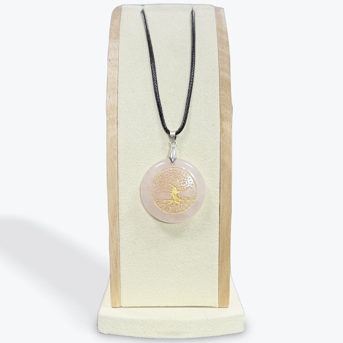 Pendentif Quartz Rose Arbre De Vie - photo 11