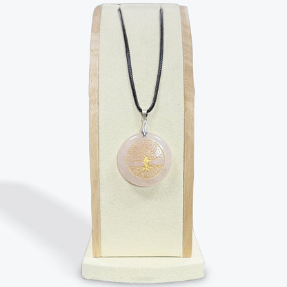 Pendentif Quartz Rose Arbre De Vie - photo 11