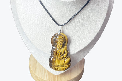 Pendentif Oeil de tigre Bouddha