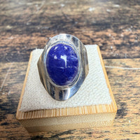 Chevalière Tanzanite cabochon