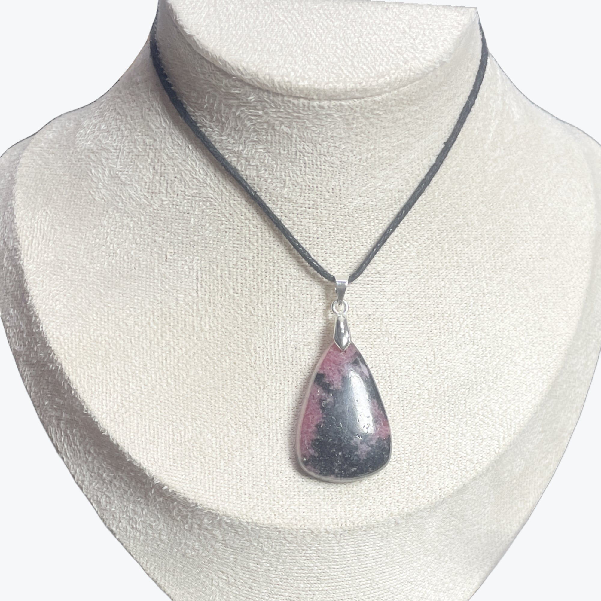 pendentif Rhodonite goutte